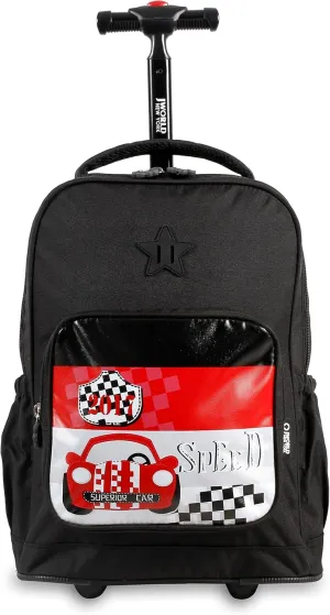 J World New York Kids' Sparkle Rolling Backpack, Speed, One Size