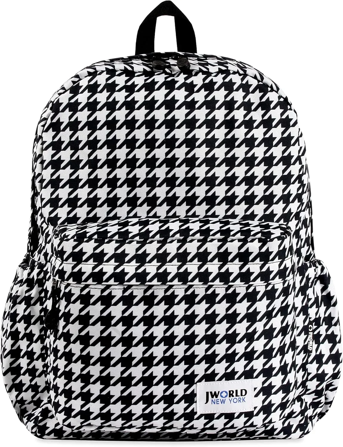 J World New York Unisex Kid's Oz Backpack for Teen Girls Boys Womens School Bookbag, Houndstooth, One Size
