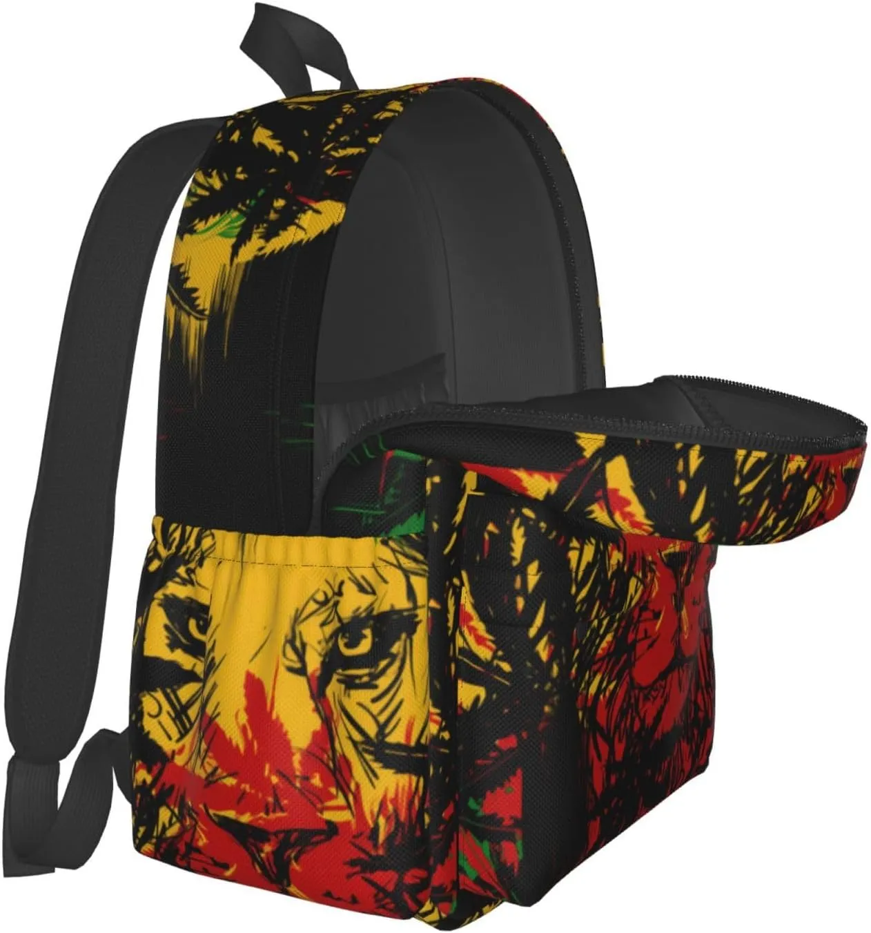 Jamaican Rasta Reggae Judah Lion Unisex Backpacks 15in Laptop Backpack Multipurpose Double Shoulder Bag For Men Women Gifts