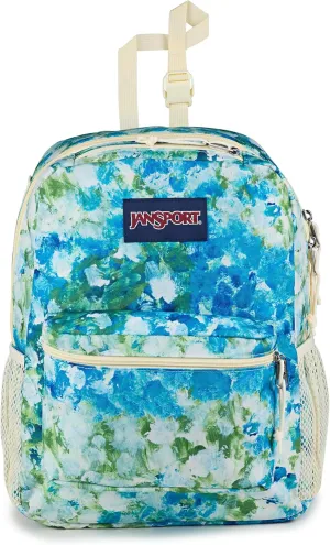 JanSport Central Adaptive Backpack – Wheelchair & Walker Compatible, Tuck-Away Shoulder Straps, Adjustable Backrest Loops & Anchor Straps, Iconic Design, Mia Brown White Flowers