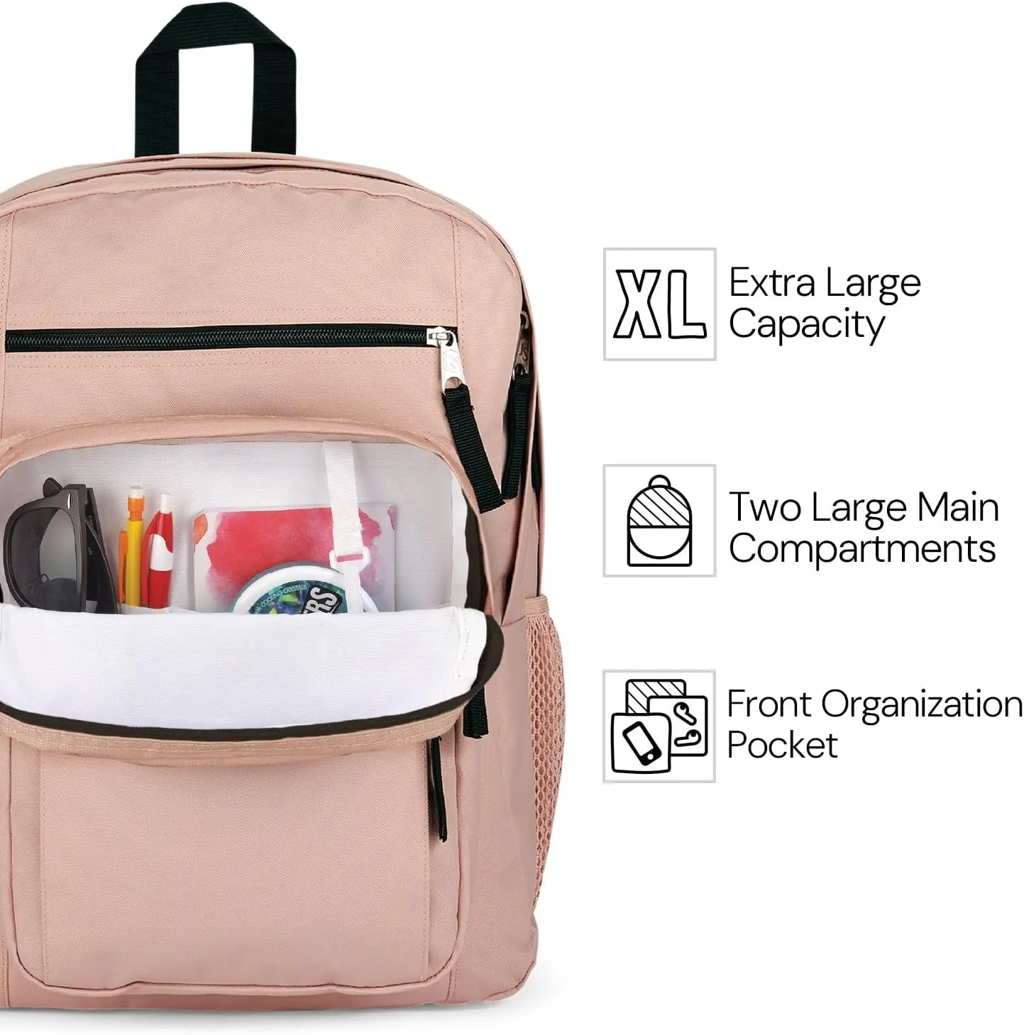 JanSport Laptop Backpack - Computer Bag with 2 Compartments, Ergonomic Shoulder Straps, 15” Laptop Sleeve, Haul Handle - Book Rucksack - Batik Wash