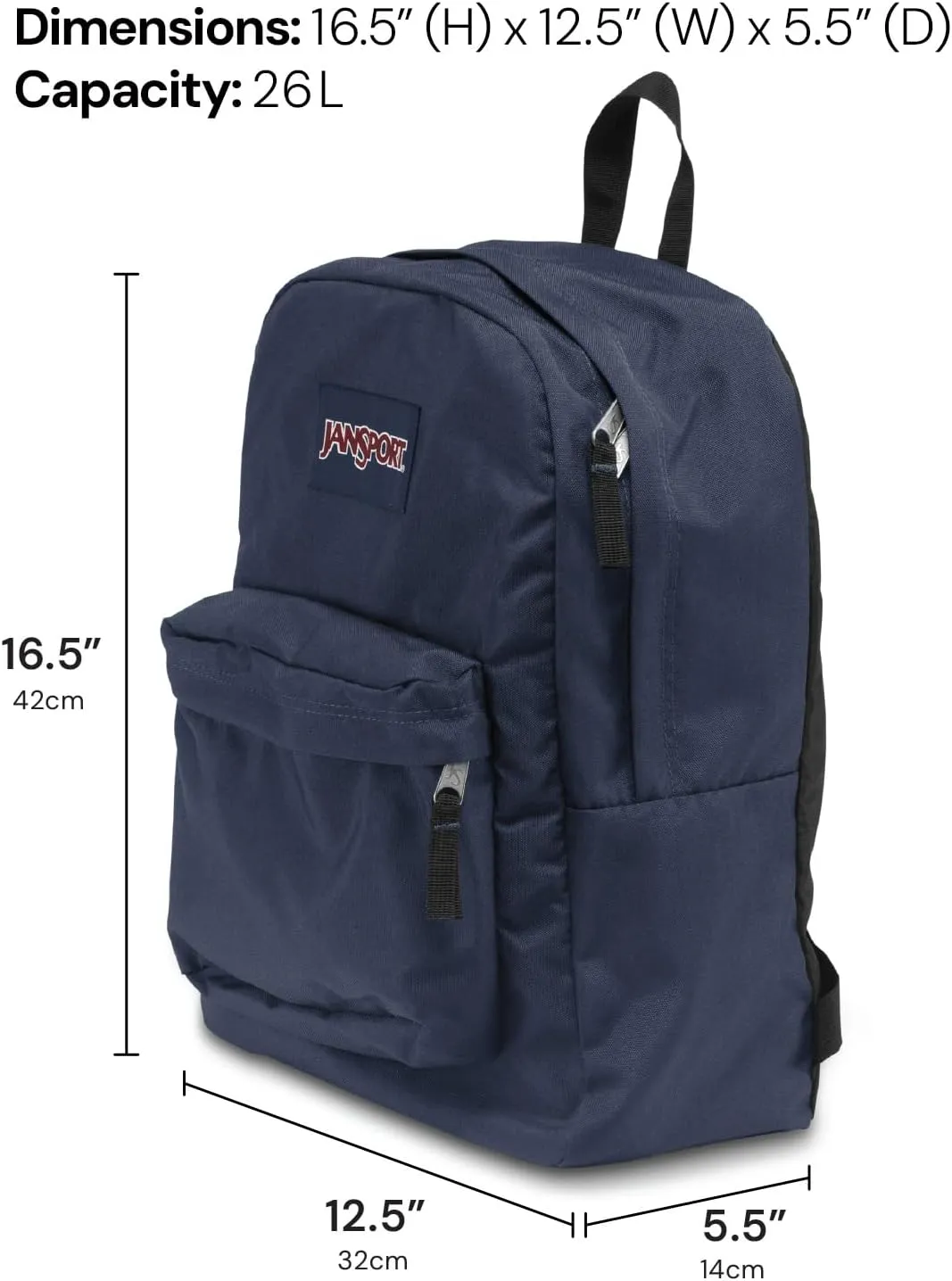 JanSport SuperBreak One Backpack - Durable, Lightweight Bag with 1 Main Compartment, Front Utility Pocket with Built-in Organizer, Premium Backpack, Vortex Voyage