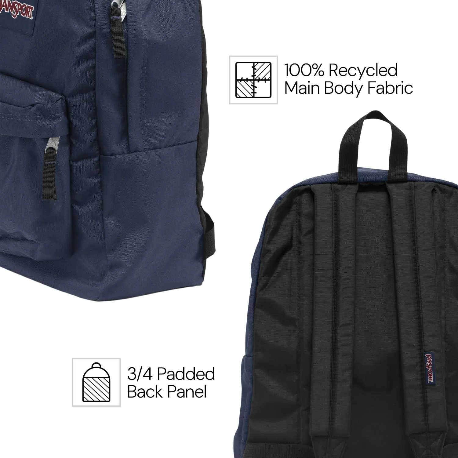 JanSport SuperBreak One Backpack - Durable, Lightweight Bag with 1 Main Compartment, Front Utility Pocket with Built-in Organizer, Premium Backpack, Vortex Voyage