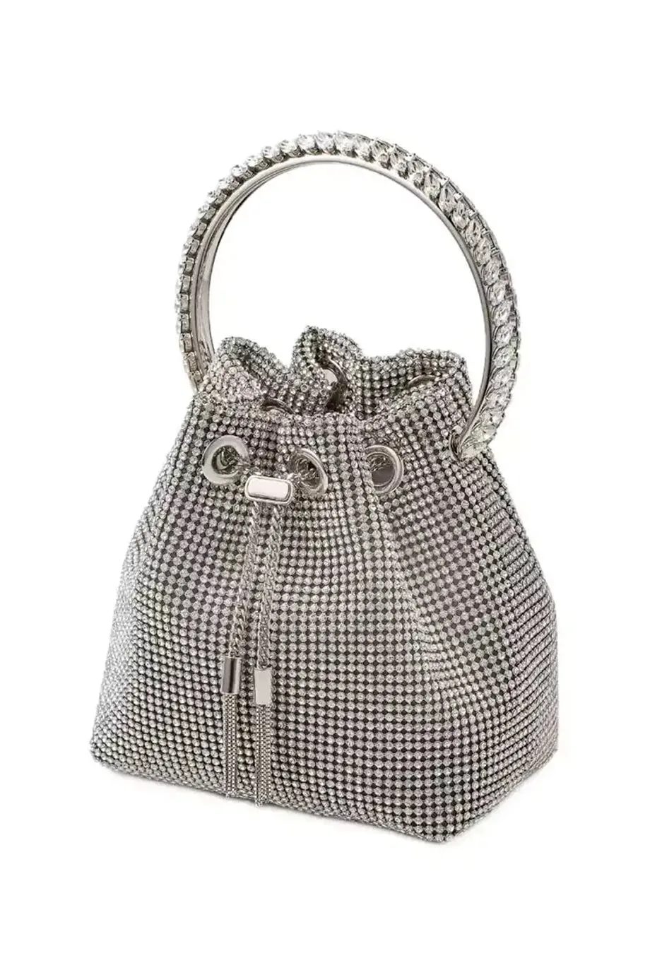 Jennifer Τσαντάκι Bucket Bag με Κρύσταλλα