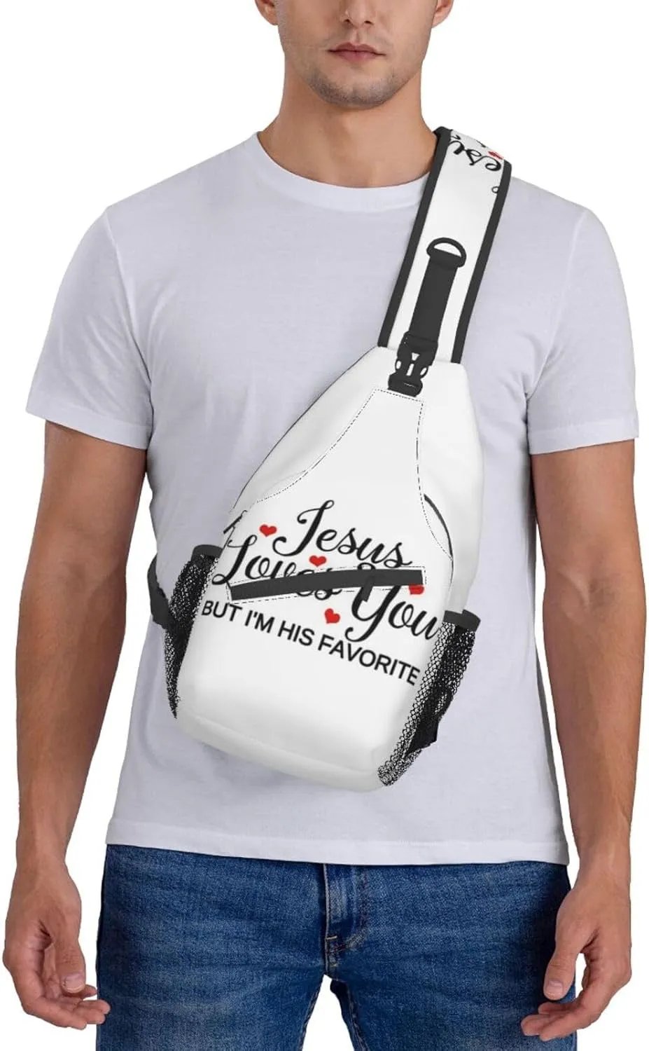 Jesus Sling Bag,Casual Crossbody Backpack Shoulder Chest Bag for Women Men Travel Hiking Daypack