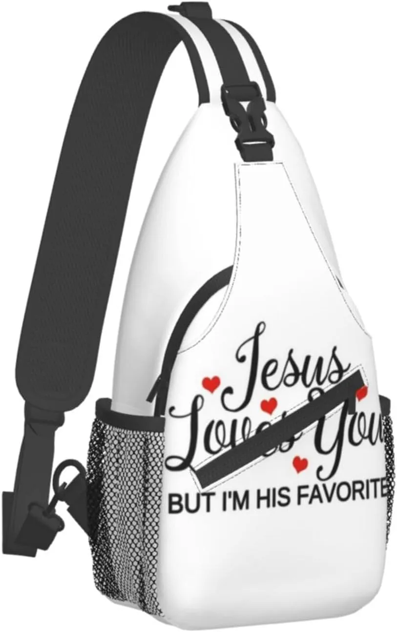 Jesus Sling Bag,Casual Crossbody Backpack Shoulder Chest Bag for Women Men Travel Hiking Daypack
