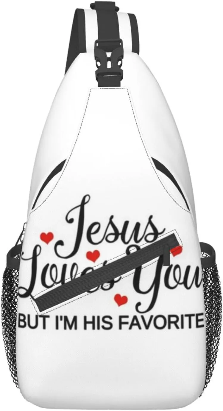 Jesus Sling Bag,Casual Crossbody Backpack Shoulder Chest Bag for Women Men Travel Hiking Daypack