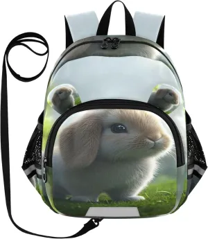 Joisal Cute Lop Eared Rabbit Sunset Kids Backpack for Toddlers Shoulder Boys Daycare Backpacks for School Cute S 7L