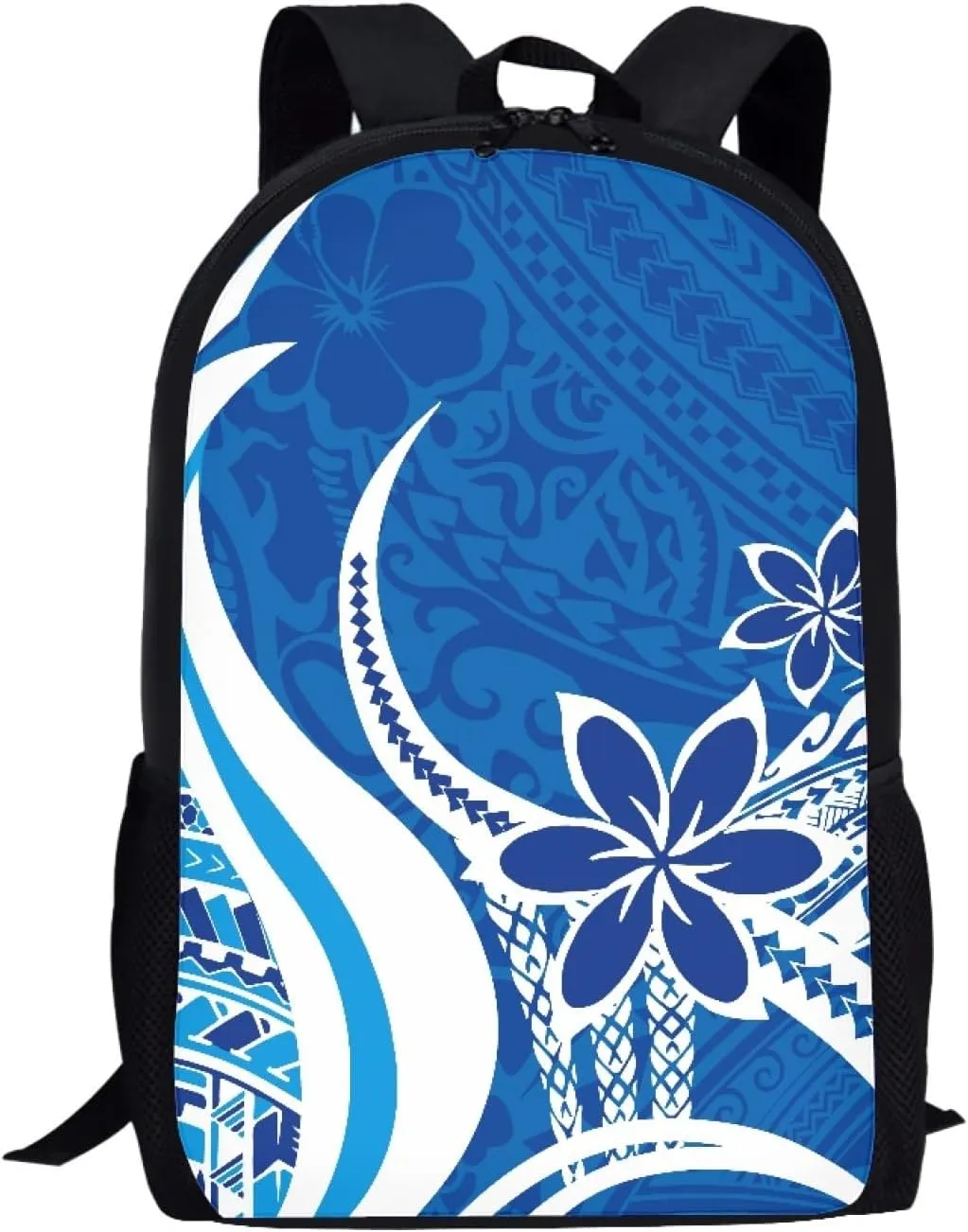 JooMeryer Casual Backpacks for Men Women Polynesian American Samoa Printed Lightweight Laptop Bags Travel Bookbag Knapsack,Polynesian Plumeria Flower