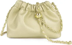 Joryin Trendy Dumpling Women's Crossbody Bag - Evening Clutch Vegan & Genuine Leather Hobo Cloud Purse
