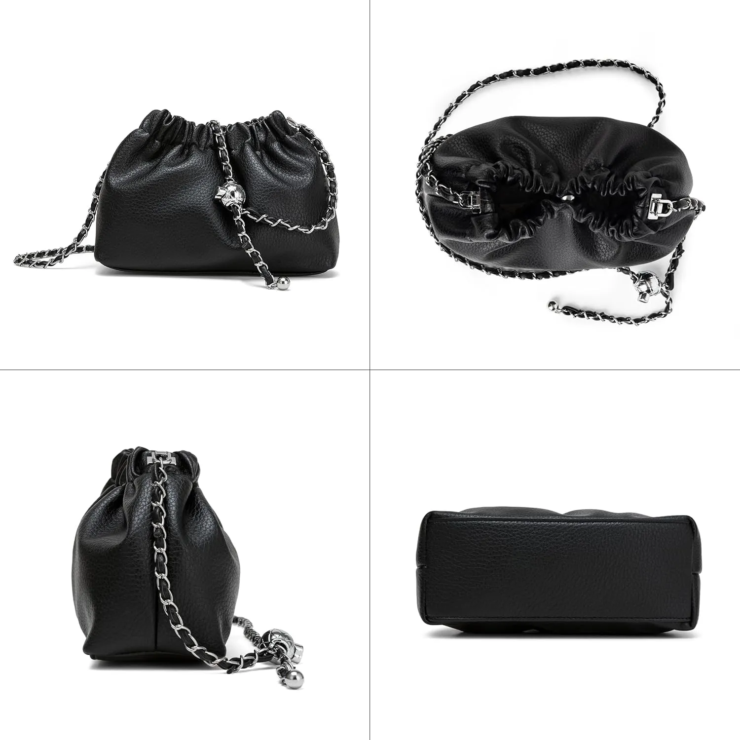 Joryin Trendy Dumpling Women's Crossbody Bag - Evening Clutch Vegan & Genuine Leather Hobo Cloud Purse