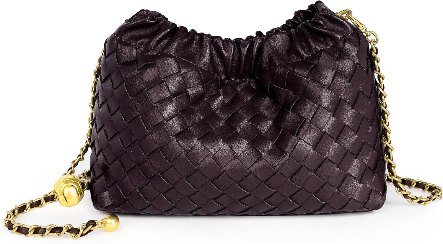 Joryin Woven Women's Crossbody Bag & Evening Purse, Trendy Dumpling Clutch & Hobo Cloud Shoulder Bag Trendy Dumpling Clutch