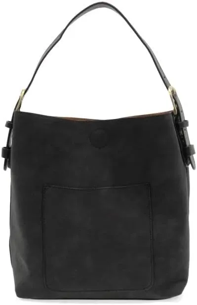 Joy Susan Womens Fashion Purse Faux Suede Hobo 2-in-1 Handbag