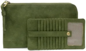 Joy Susan Women's Fashion Purse Faux Suede Karina Convertible Wristlet and Wallet -