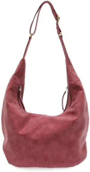 Joy Susan Women's Fashion Purse Rochelle Faux Suede Large Crescent Hobo Hand Bag -