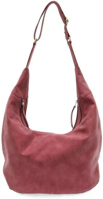 Joy Susan Women's Fashion Purse Rochelle Faux Suede Large Crescent Hobo Hand Bag -