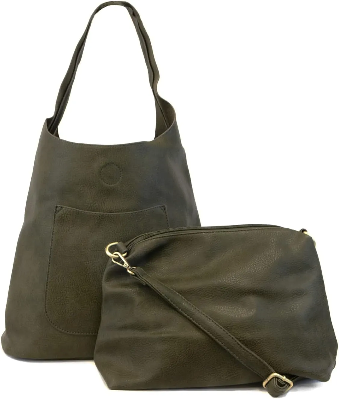 Joy Susan Womens Molly Slouchy 2-in-1 Hobo Handbag