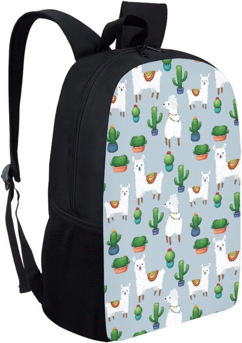 JoyLamoria Cactus Alpaca Backpack Travel Hiking Camping Bag Shoulder Bag Backpack Laptop Messenger Bag Crossbody Purse