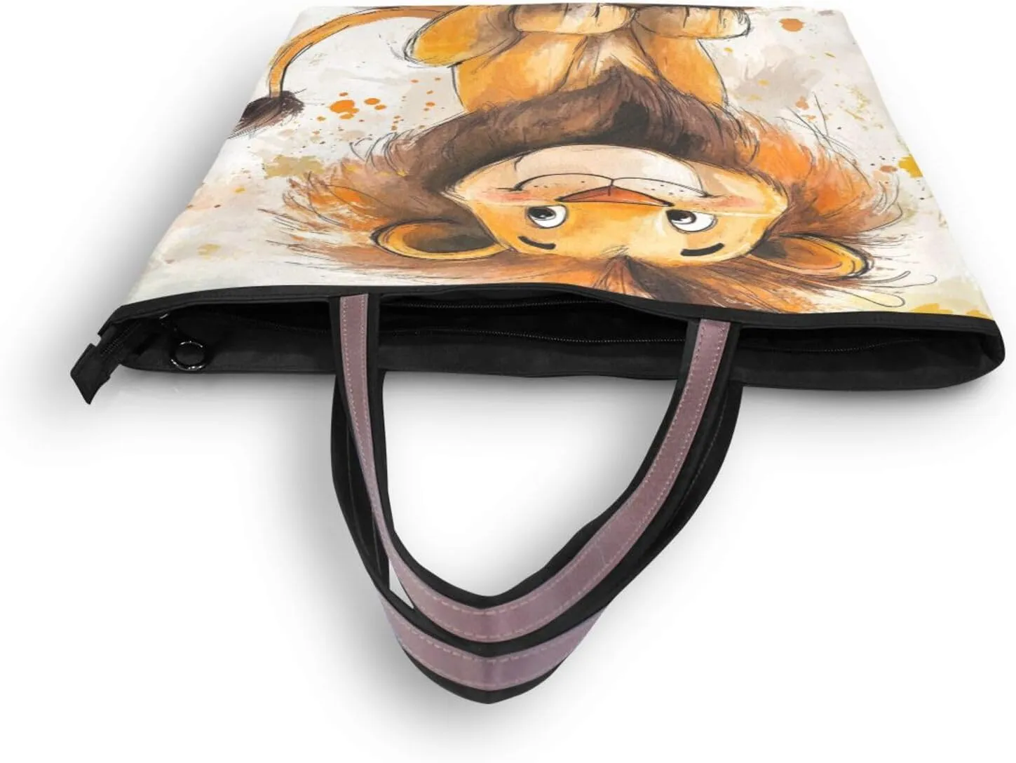 JSTEL Tote Bag for Women with Zipper,Polyester Tote Purse Holiday Tote Bag Work Handbag Women Gift