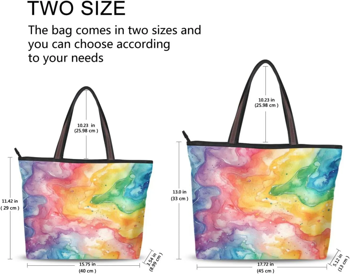 JSTEL Tote Bag for Women with Zipper,Polyester Tote Purse Holiday Tote Bag Work Handbag Women Gift
