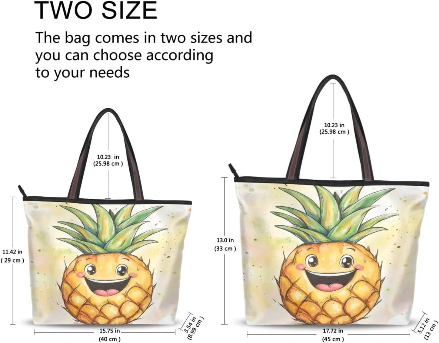 JSTEL Tote Bag for Women with Zipper,Polyester Tote Purse Holiday Tote Bag Work Handbag Women Gift