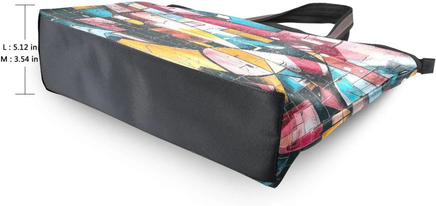 JSTEL Tote Bag for Women with Zipper,Polyester Tote Purse Holiday Tote Bag Work Handbag Women Gift