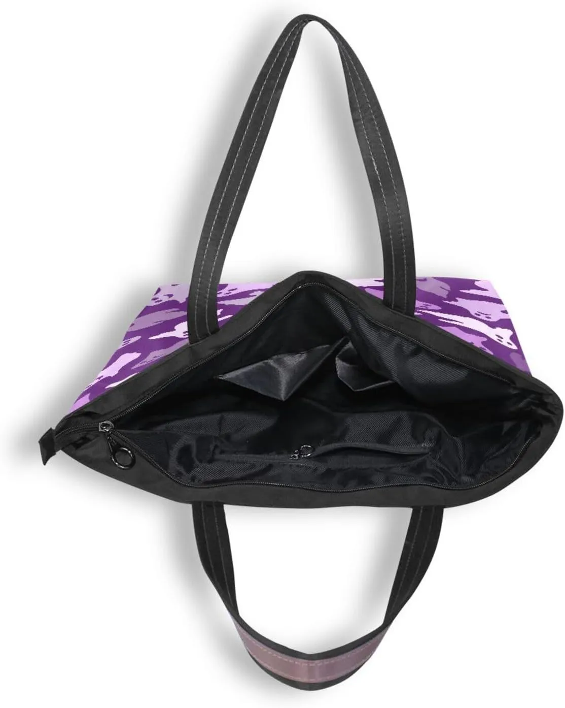 JSTEL Tote Bag for Women with Zipper,Polyester Tote Purse Holiday Tote Bag Work Handbag Women Gift