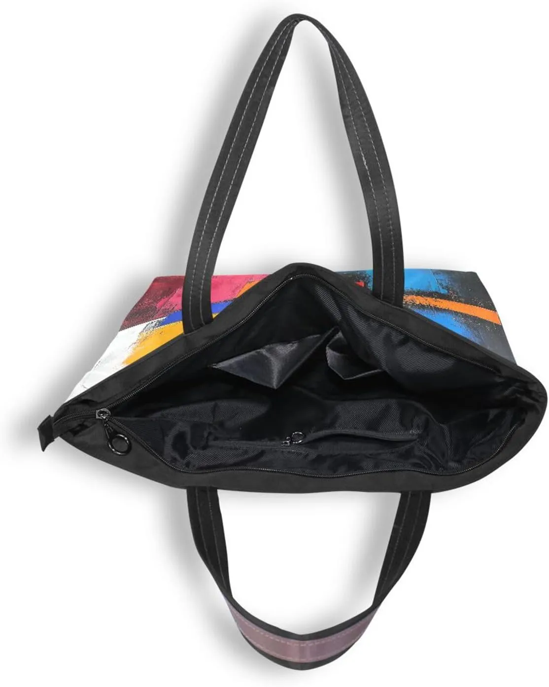 JSTEL Tote Bag for Women with Zipper,Polyester Tote Purse Holiday Tote Bag Work Handbag Women Gift