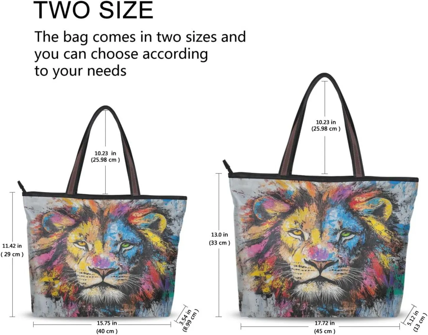 JSTEL Tote Bag for Women with Zipper,Polyester Tote Purse Holiday Tote Bag Work Handbag Women Gift