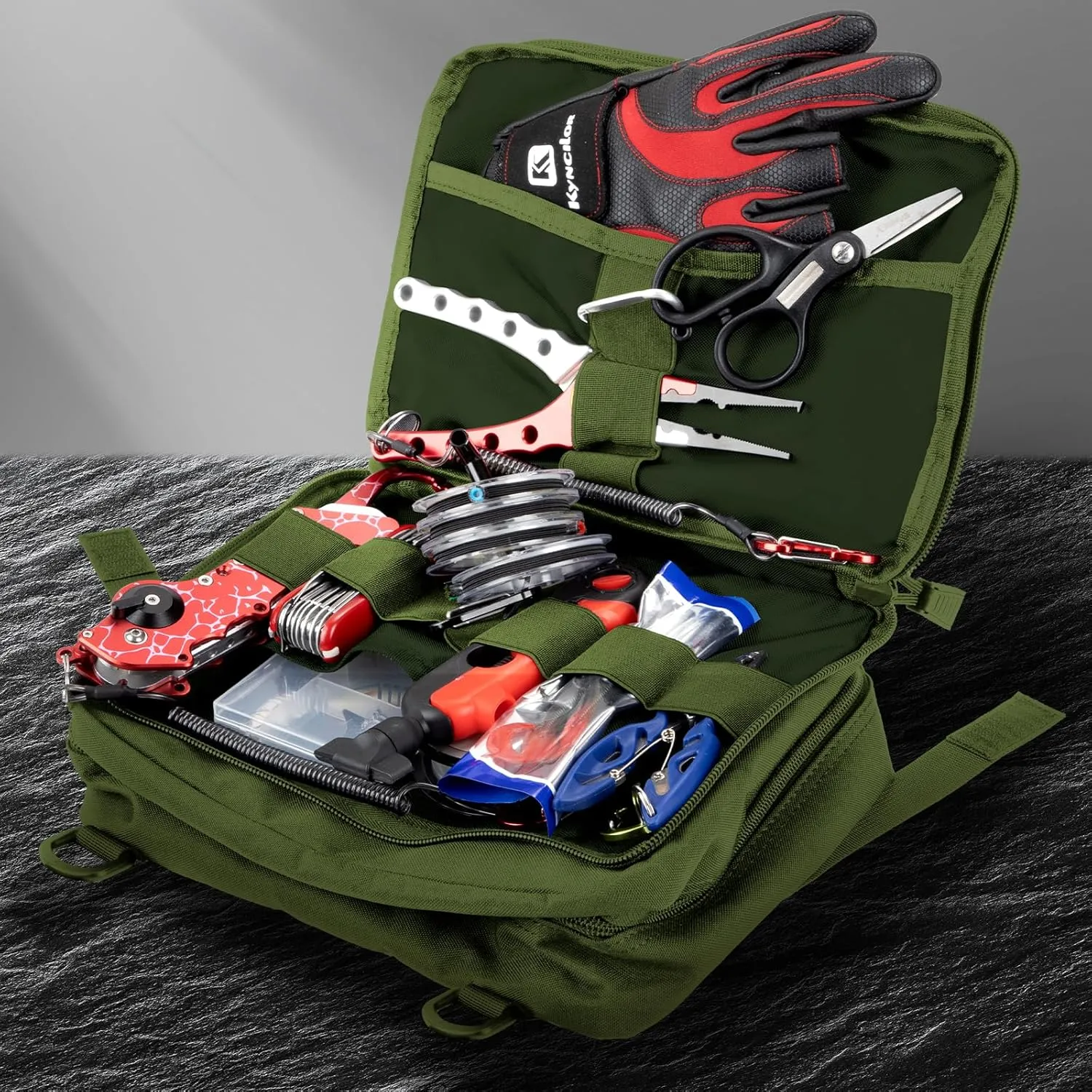 Jueachy Tactical Molle Pouch Large Admin Bag Utility Tool Pouches Molle Attachment EDC Pouches Expandable Molle Accessories Organizer Medical Pocket U.S.A Patch Included