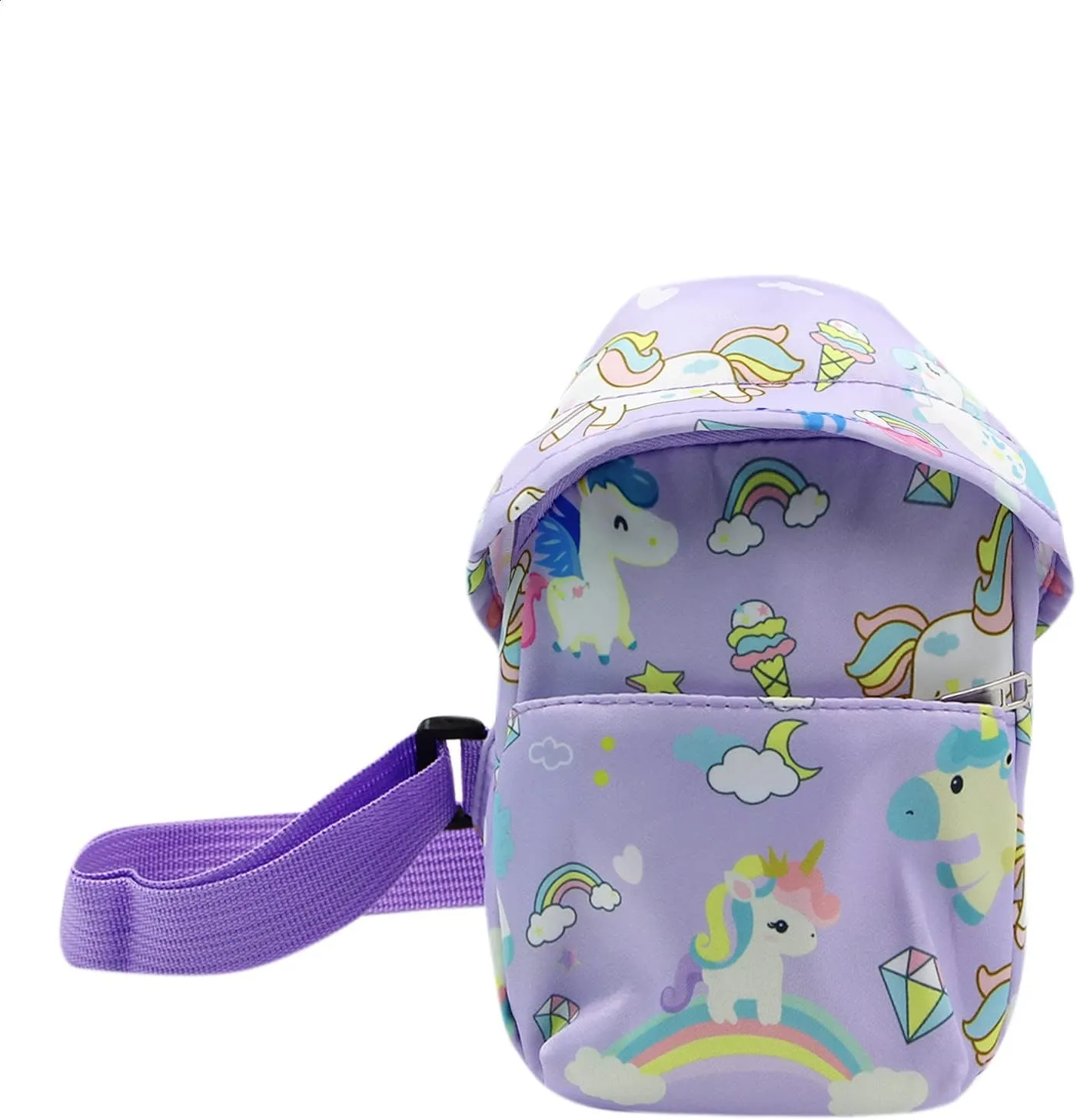 JUMISEE Cute Unicorn Dinosaur Crossbody Chest Bag Cartoon Sling Shoulder Bag for Travelling Hiking