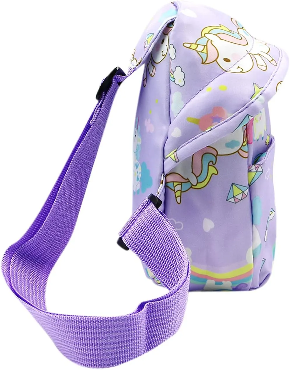 JUMISEE Cute Unicorn Dinosaur Crossbody Chest Bag Cartoon Sling Shoulder Bag for Travelling Hiking