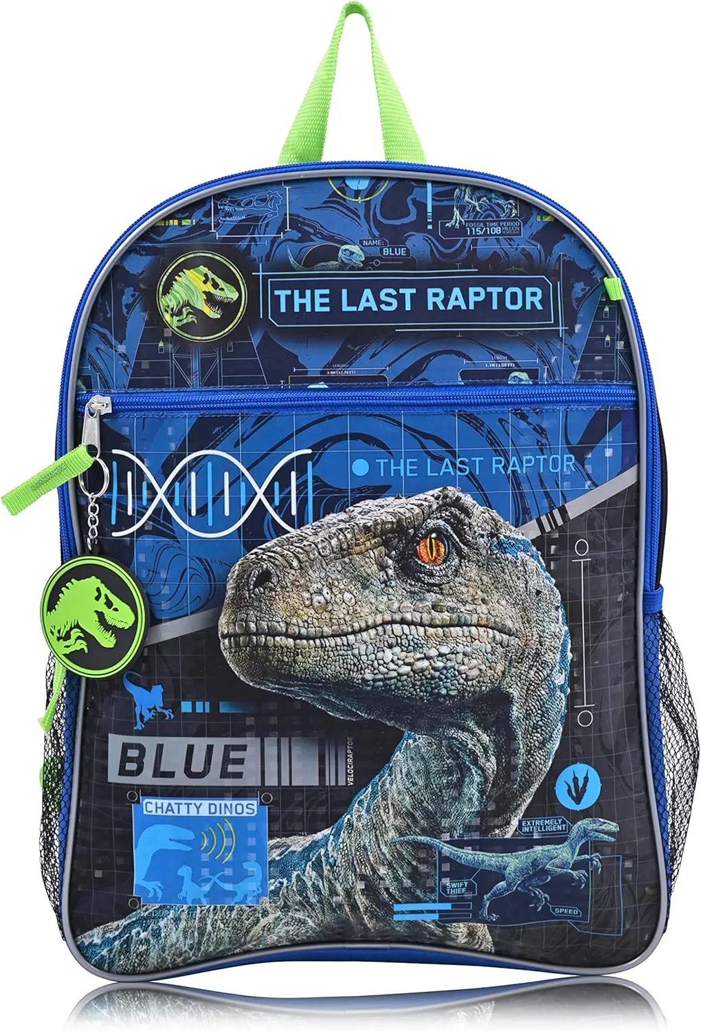 Jurassic World Boys Backpack Dinosaur Knapsack | Elementary and Kindergarten Kids Backpacks for School (Jurassic World 6Pc)