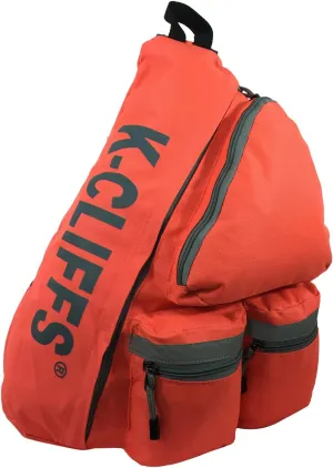 K-Cliffs Heavy Duty Sling Backpack Water-Resistant Laptop Bookbag Body Bag Bright Color Safety Reflective Stipe