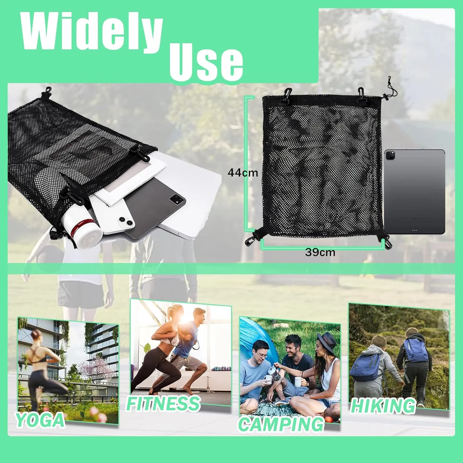KAEGREEL Drawstring Soccer Bag Basketball Backpack for Kids Teens, Foldable Sports Bags Detachable Ball Mesh Bag for Gym Yoga Football Baseball