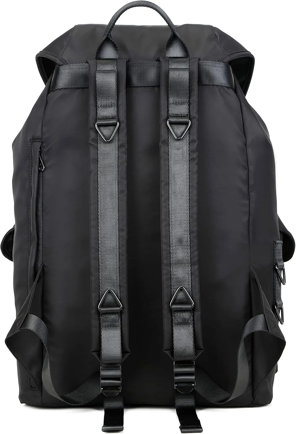 Kah&Kee Flap Travel Backpack for Women & Men Large Capacity 16 Inch Laptop Bag - Multi-Pocket Design, Waterproof & Fashionable for Work, College, School (Black)