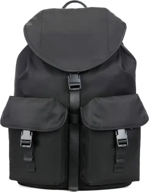 Kah&Kee Flap Travel Backpack for Women & Men Large Capacity 16 Inch Laptop Bag - Multi-Pocket Design, Waterproof & Fashionable for Work, College, School (Black)