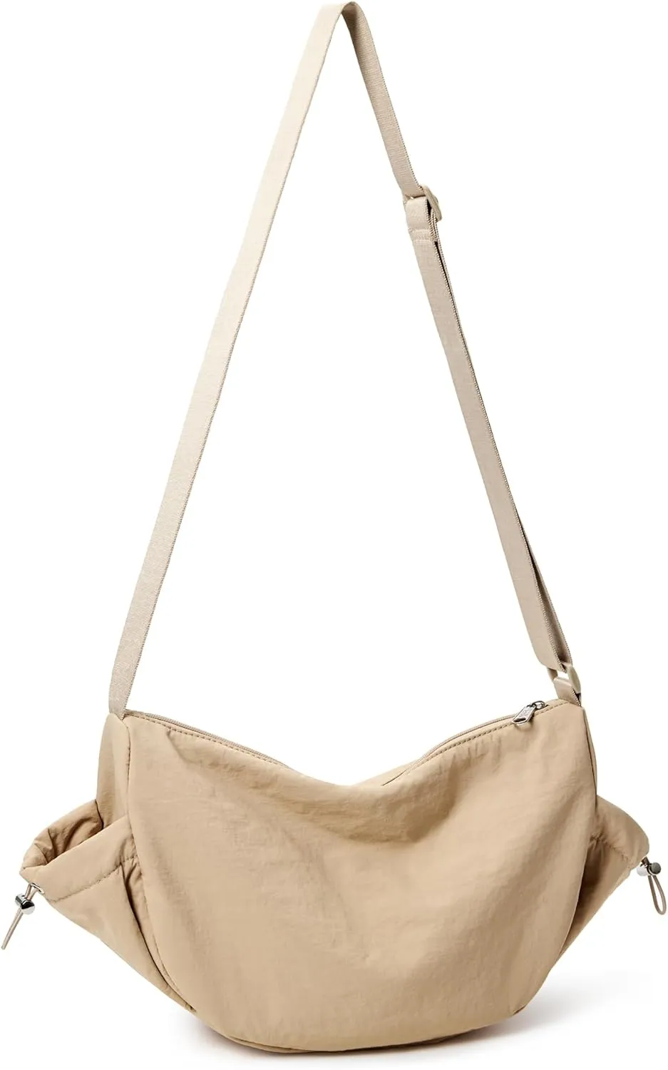 KALIDI Crossbody Purse Bag for Women Nylon Crescent Bag Men Dumpling Bag Lightweight Travel Sling Bag with Adjustable Strap