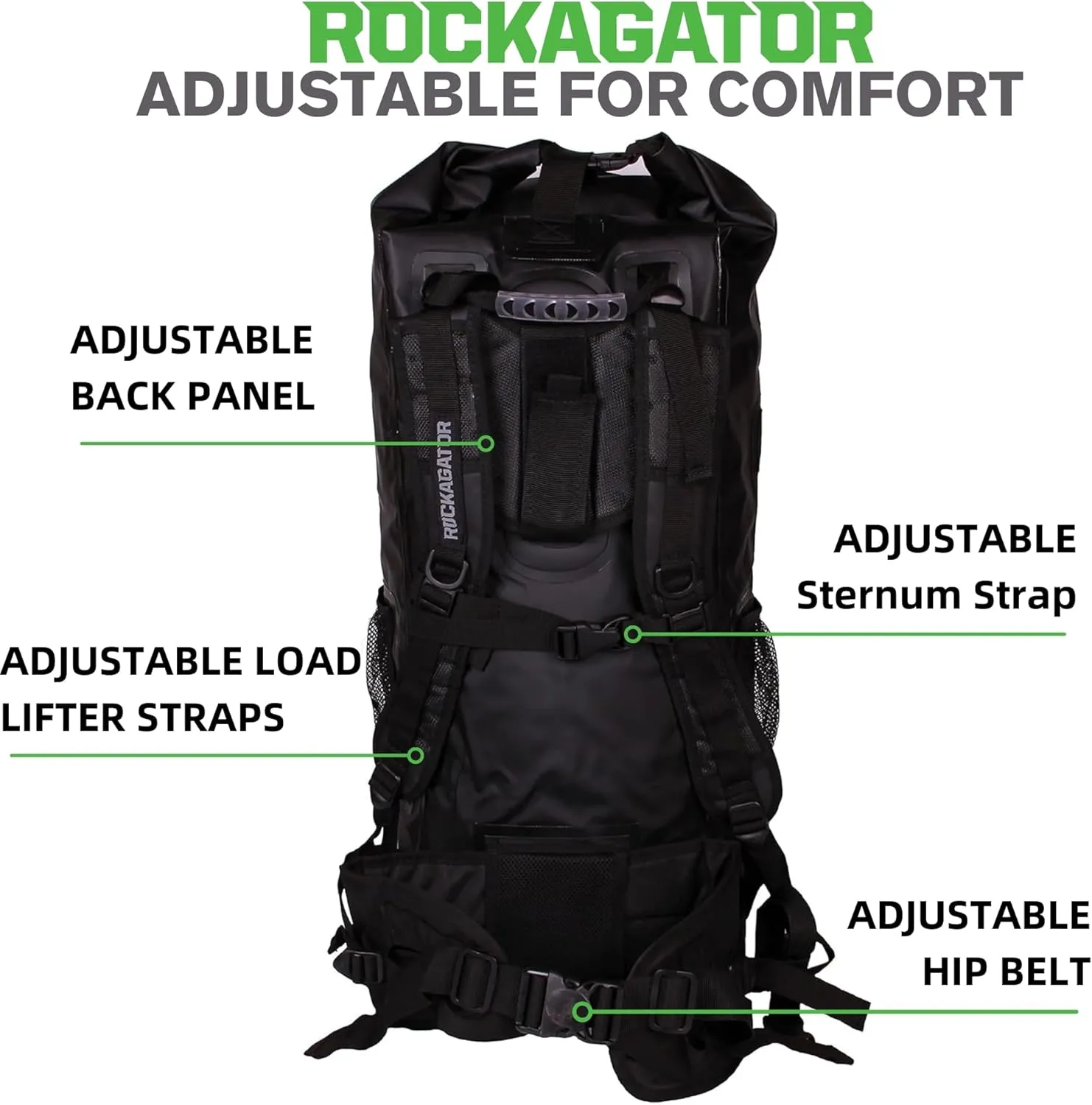 Kanarra 90L Waterproof Backpack for Camping, Hiking, Mountaineering, Backpacking, Hunting, Fishing, Canoeing, Outdoor Activities, The Wet Outdoors - Large Capacity, Roll Top Closure, Camo