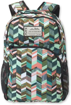 KAVU Packwood Backpack with Padded Laptop and Tablet Sleeve, Coastal Blocks