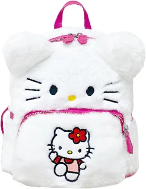 Kawaii Plush Toddler Backpack for Girl - Cute Mini Furry Cartoon Small Bag, Kids Anime Pink Simple Modern Design, Kindergarten Real Littles Shoulder Bag for Boy Preschool Kid