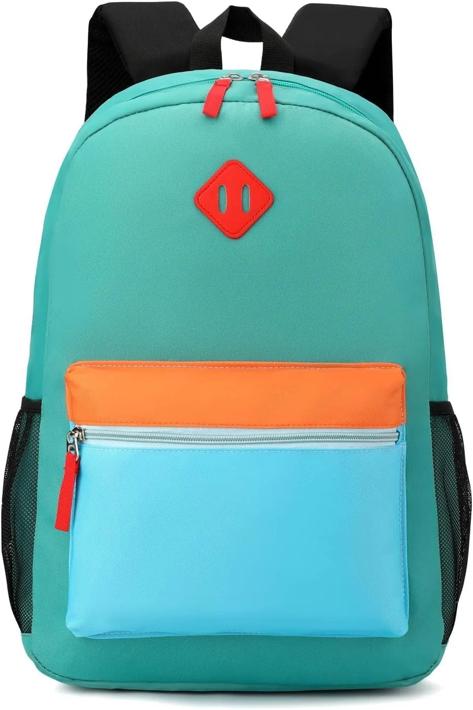 Kids Backpack Elementary School Backpacks 5-9 Years for Boys and Girls with Chest Buckle (Lake Green Blue, Large-17 H)