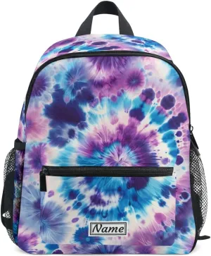 Kids Backpack for Boys Girls Toddler Bags Children Preschool Bacterial Colony Abstract Kindergarten Small 3-8 Years Old Personalized Name Chest Strap