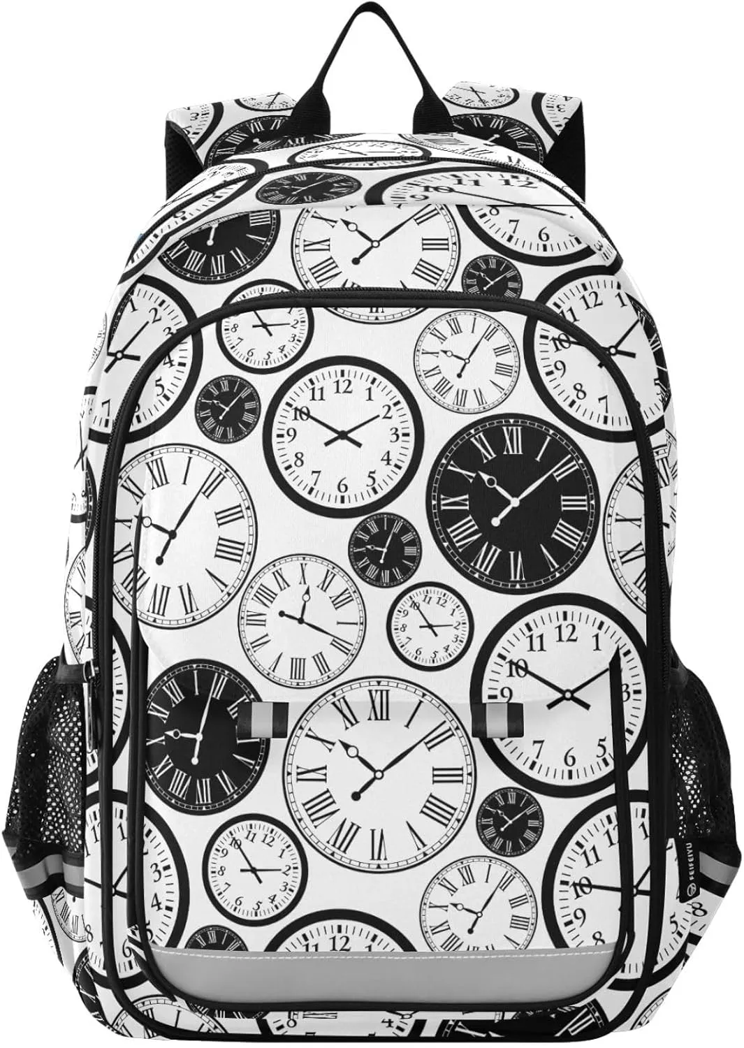 Kids Backpack for Girls Boys Wall Clocks Alarm Clocks Schoolbag Laptop Bookbags Students Casual Daypack with Reflective Strip
