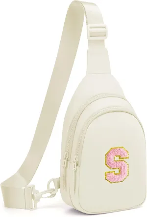 Kids Crossbody Small Sling Bag Initial Girls Fanny Pack Belt Bag Cute Backpack Purse Chest Bag for Girls Gifts