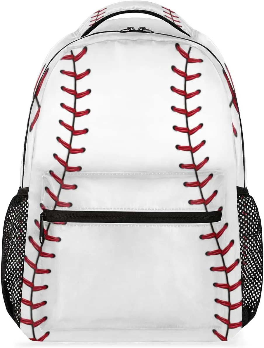 Kids School Backpack for Girls Boys School Bag Large Bookbag Lightweight Elementary Laptop Bag Travel Hiking Daypack (baseball)