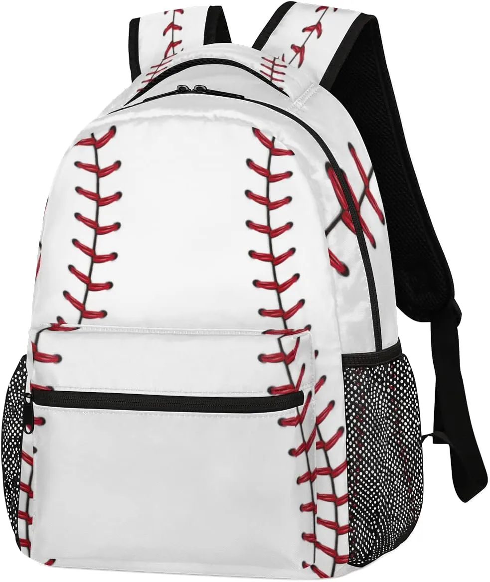 Kids School Backpack for Girls Boys School Bag Large Bookbag Lightweight Elementary Laptop Bag Travel Hiking Daypack (baseball)