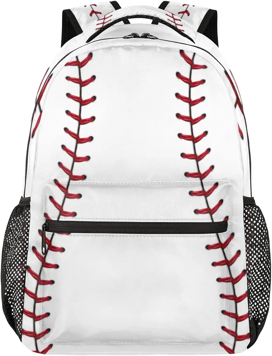 Kids School Backpack for Girls Boys School Bag Large Bookbag Lightweight Elementary Laptop Bag Travel Hiking Daypack (baseball)