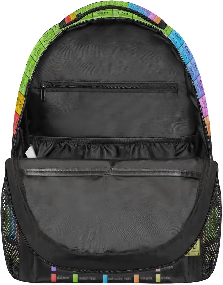 Kids School Backpack for Girls Boys School Bag Large Bookbag Lightweight Elementary Laptop Bag Travel Hiking Daypack (Periodic Table Of The Elements)