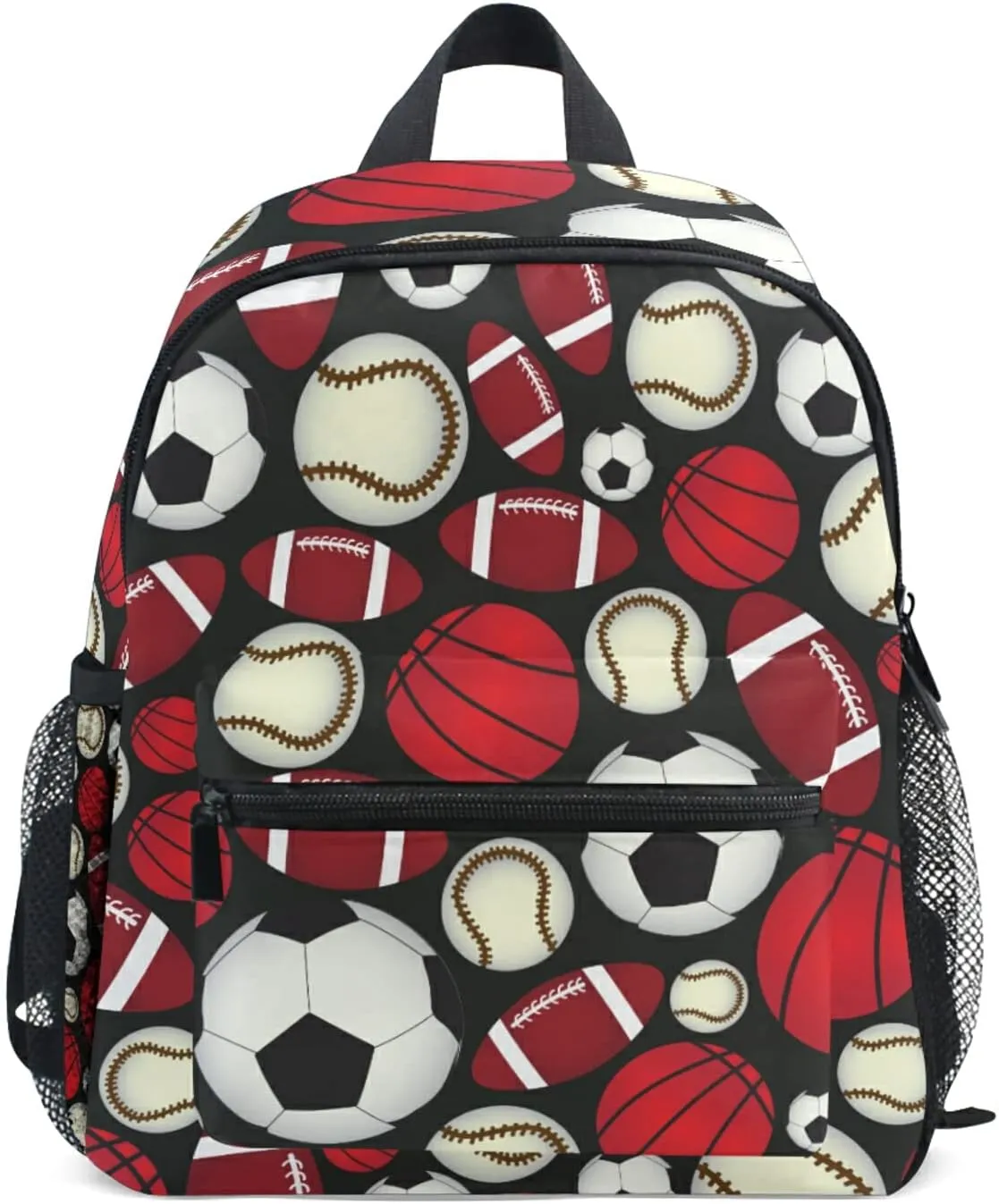 Kid's Toddler Backpack Football Basketball Baseball Sport Schoolbag for Cute Boys Girls, Daycare School Children Kindergarten Bag Preschool Nursery Travel Purse Bag